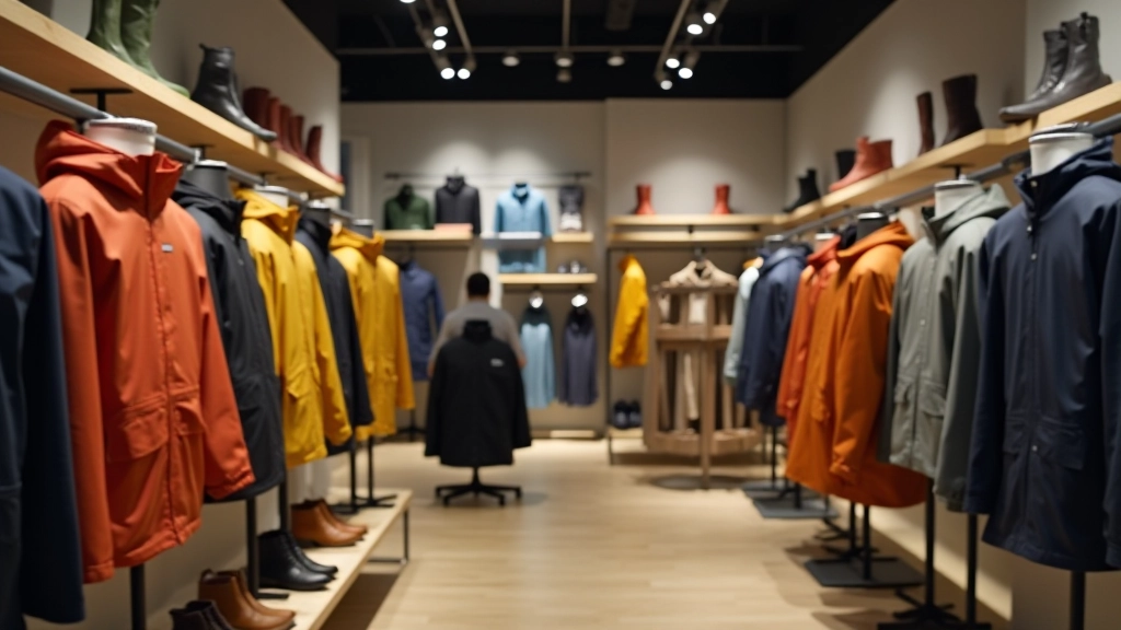 sayitloud B.V. retail shop with organized outerwear displays