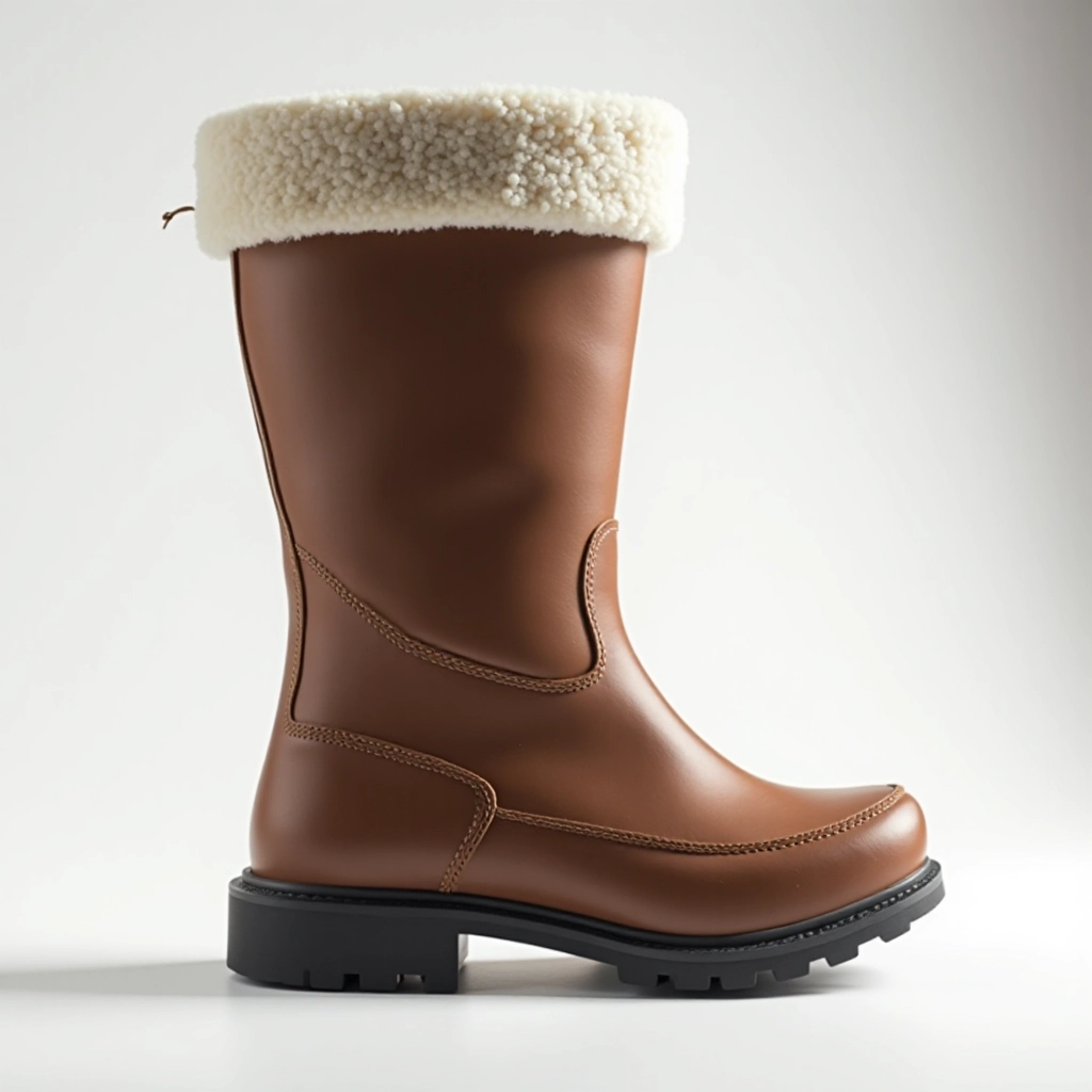 Cutaway illustration showing layers of Haarlem boot insulation, Gore-Tex lining, and thermal reflective heel cup